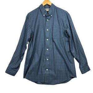 Duluth Trading Button Down Shirt Mens Size Medium Long Sleeve Blue Multicolor